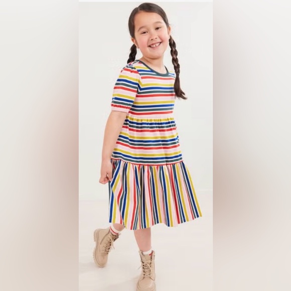 Hanna Andersson Rainbow 🌈 Striped Twirly Dress. Size 8 - Picture 2 of 5